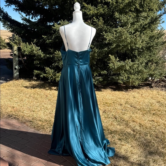 B Darlin Elegant Teal Maxi Dress - Picture 4 of 5